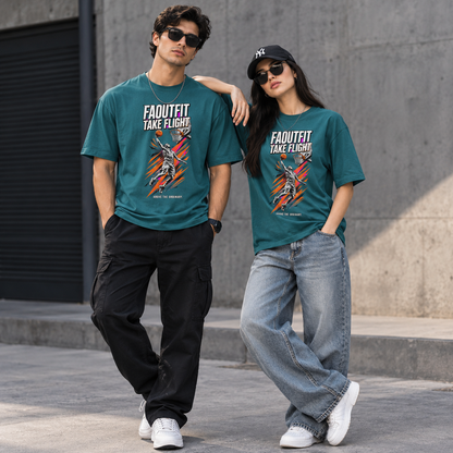 FAOUTFIT Take Flight Unisex Organic Cotton Graphic T-Shirt