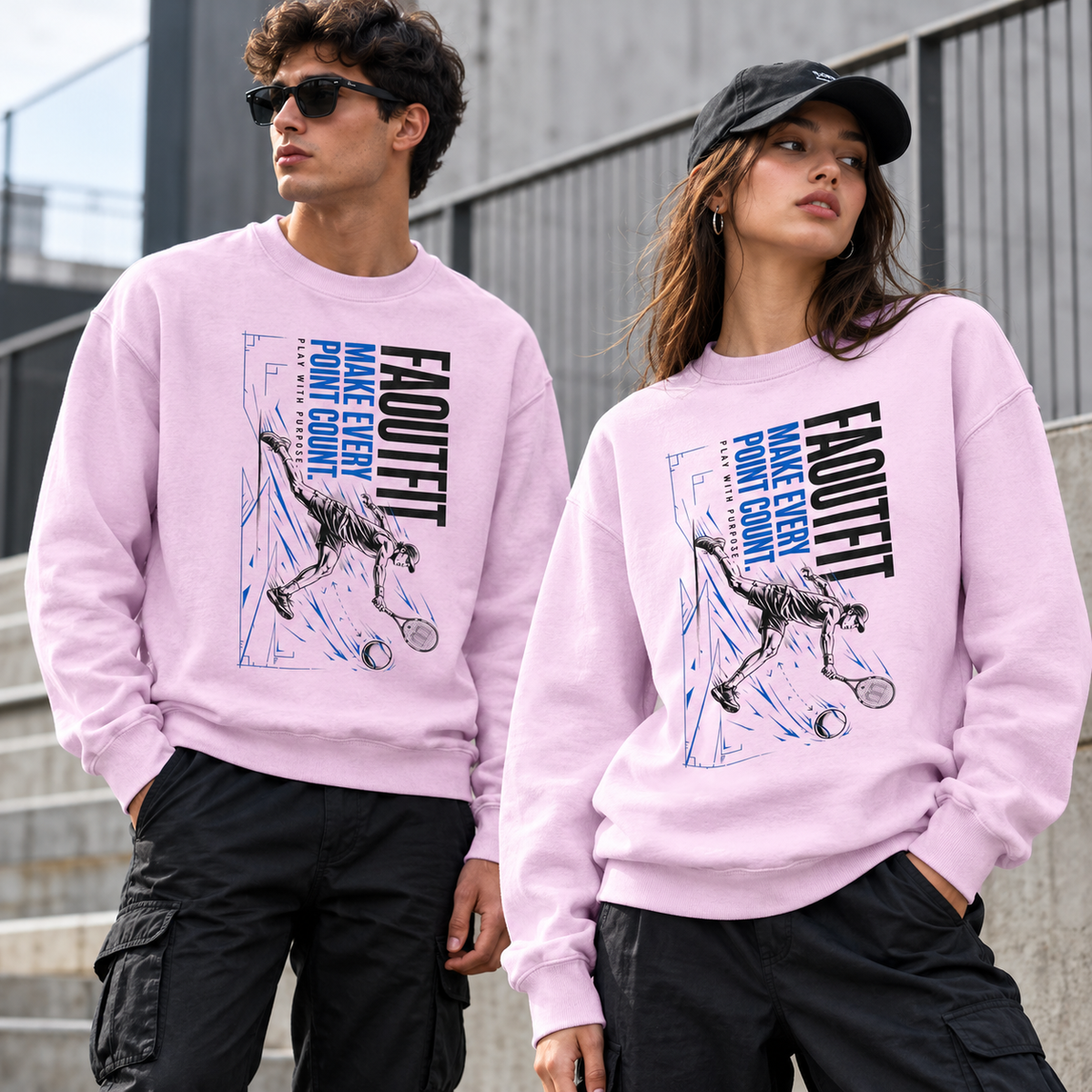 FAOUTFIT Tennis Graphic Sweatshirt – Make Every Point Count | Unisex Sports Streetwear